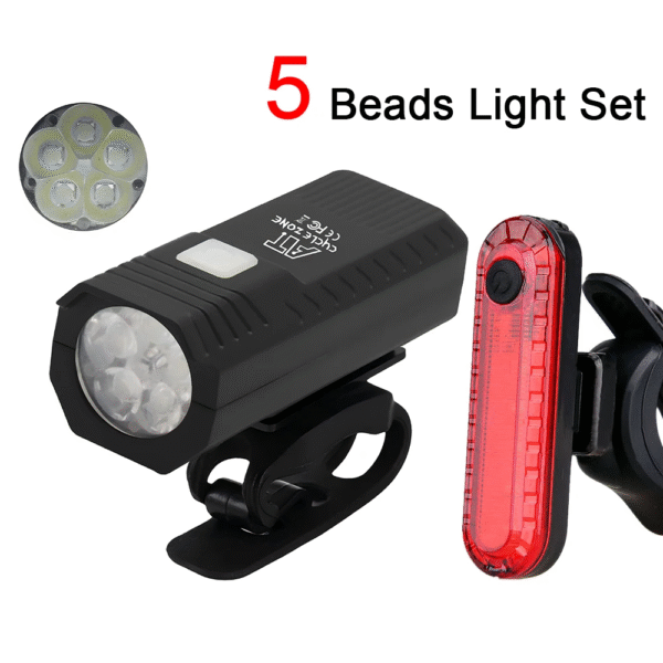USB Rechargeable LED Bike Light Set for Night Ride - Image 11