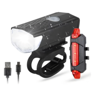 USB Rechargeable LED Bike Light Set for Night Ride