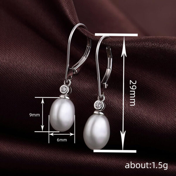 Earrings Female Oval Geometric Design - Image 4