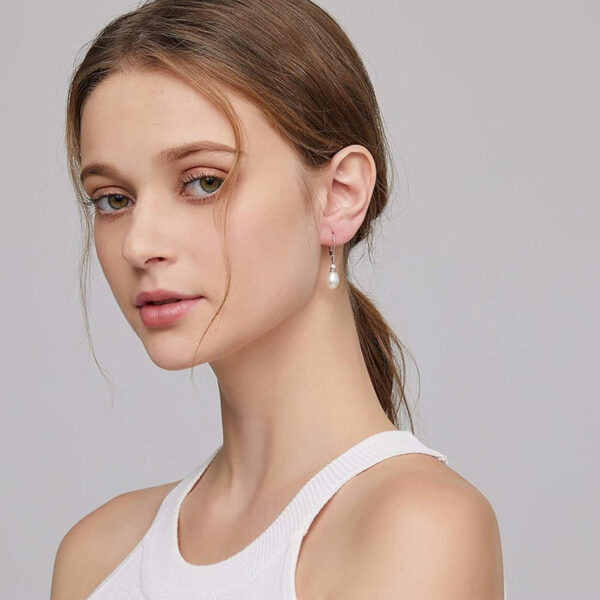 Earrings Female Oval Geometric Design - Image 2