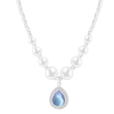 #1 Ocean Blue Water Drop Pearl Necklace – Elegant Jewelry