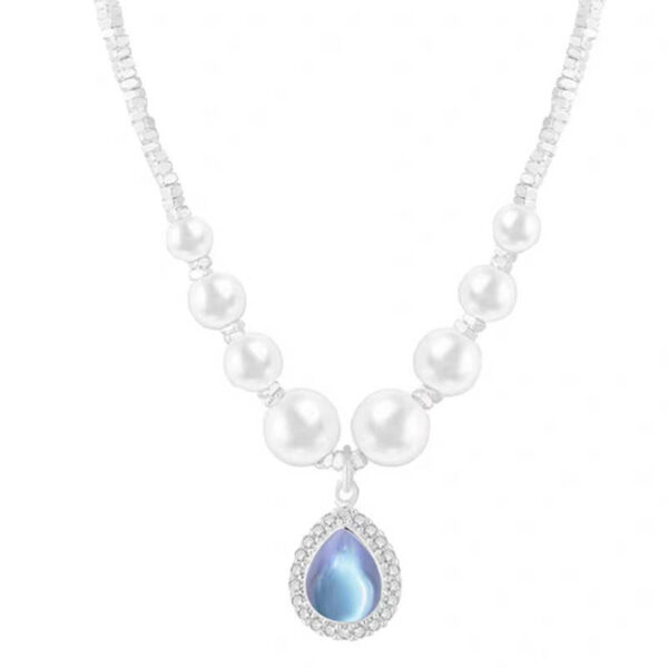 #1 Ocean Blue Water Drop Pearl Necklace – Elegant Jewelry - Image 7