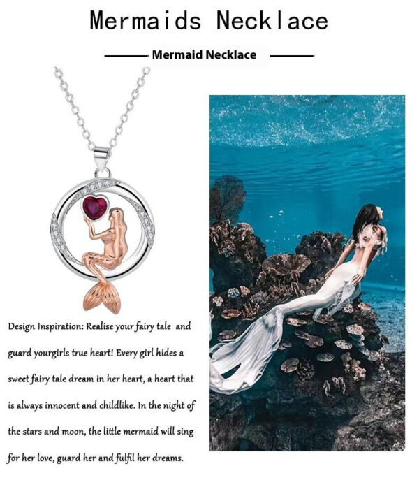 European And American Ornament Mermaid Women's Necklace - Image 4