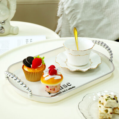 Luxury Tea Tray Home Living Room Coffee Table Tea Cup Storage - Image 5