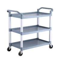 3-Tier Plastic with Wheels Durable Utility Serving Trolley