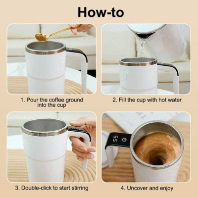 Automatic Magnetic Self Stirring Coffee Mug - Image 7