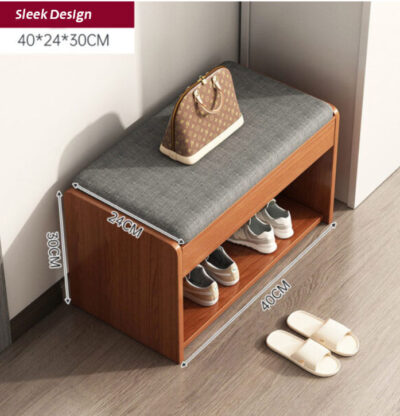 Shoe Storage Bench with Flip Drawer & Padded - Image 18