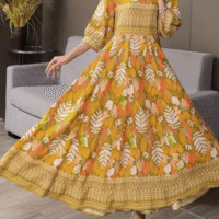 Middle Eastern Embroidered Bohemian Style Maxi Dress for Women
